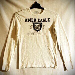 Men American Eagle Outfitters Long Sleeve T-shirt Size XS (Athletic Fit)NY Eagle